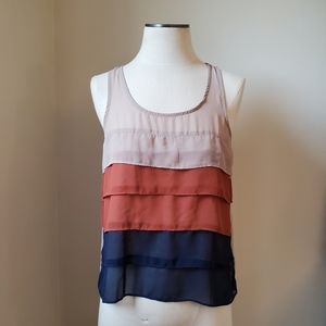 3 for $30 F21 Colour Block Tiered Tank
